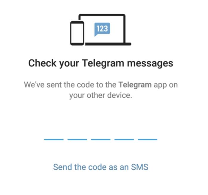 telegram发送验证码到其他设备